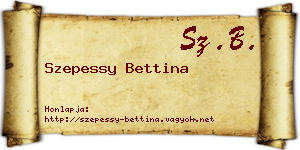 Szepessy Bettina névjegykártya