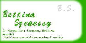 bettina szepessy business card